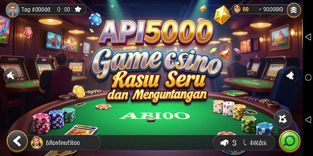 Tampilan seru gameplay API5000 dengan suasana kasino yang menegangkan.