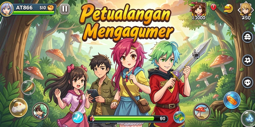 Tampilan menarik dari gameplay AT866 yang penuh warna.