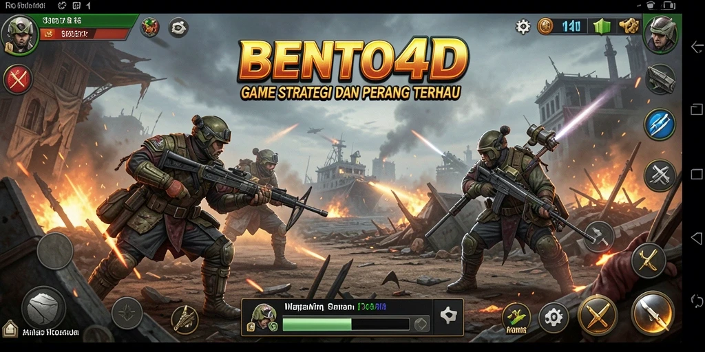 Screenshot gameplay BENTO4D menampilkan pertempuran yang strategis dan seru.