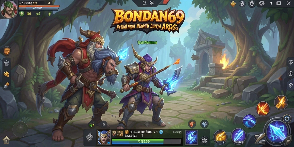 Screenshot gameplay BONDAN69 yang menampilkan pertarungan seru dan karakter menarik.