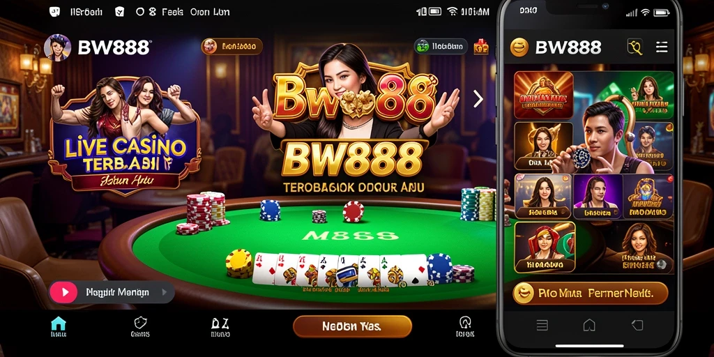 Tampilan gameplay Live Casino di BW888 yang penuh aksi.