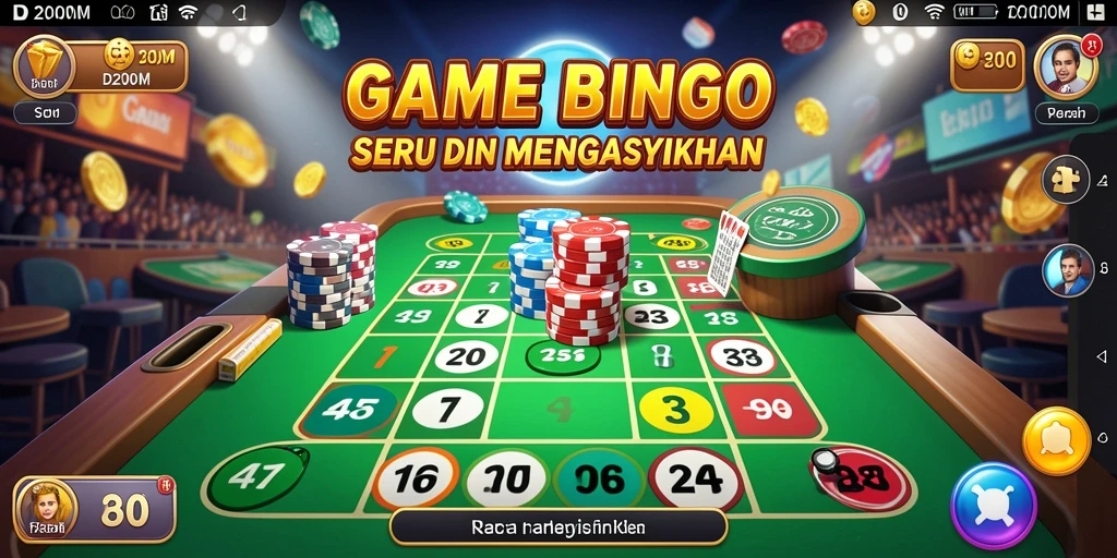 Tampilan gameplay D200M yang seru dan interaktif dalam permainan Bingo.