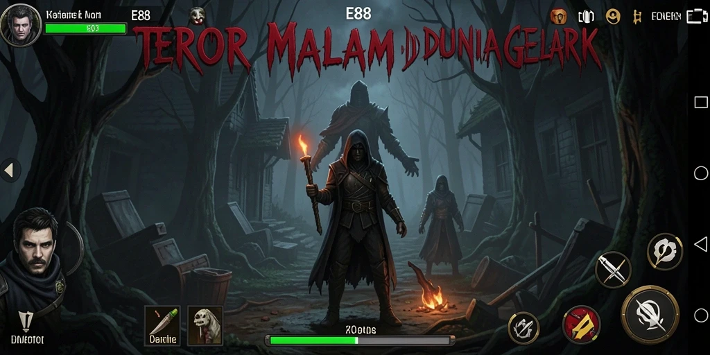 Tangkapan layar menampilkan suasana menegangkan dari gameplay E88.