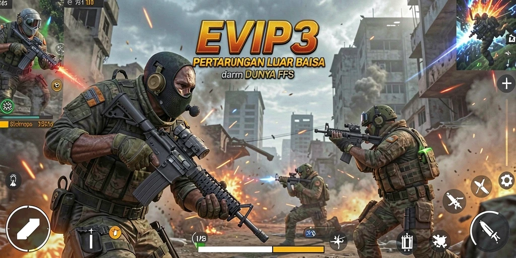 Gameplay EVIP3 yang mendebarkan dengan grafis menakjubkan.
