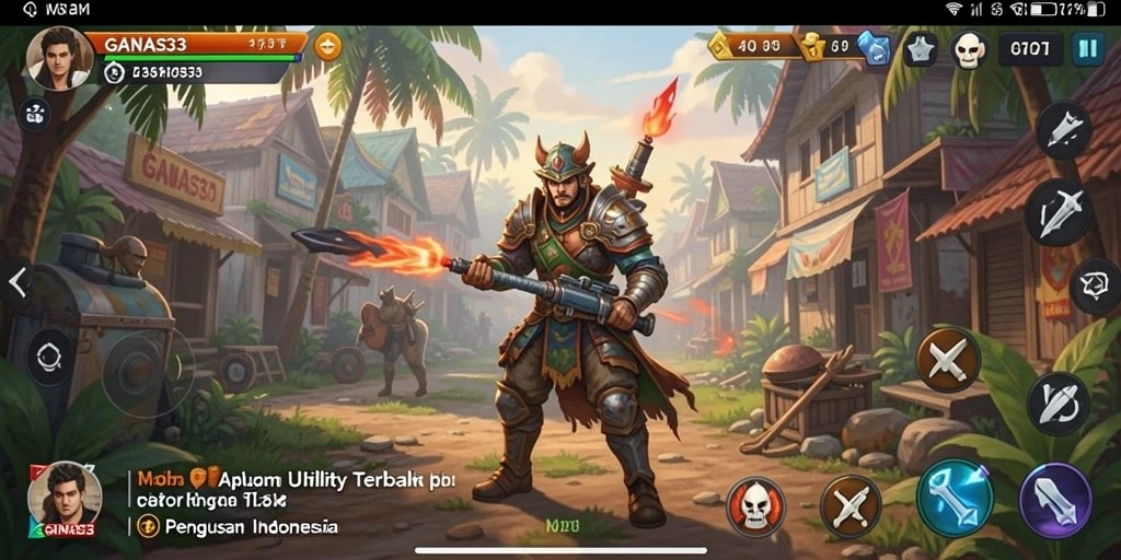 Screenshot tampilan aplikasi GANAS33 dengan antarmuka yang user-friendly.