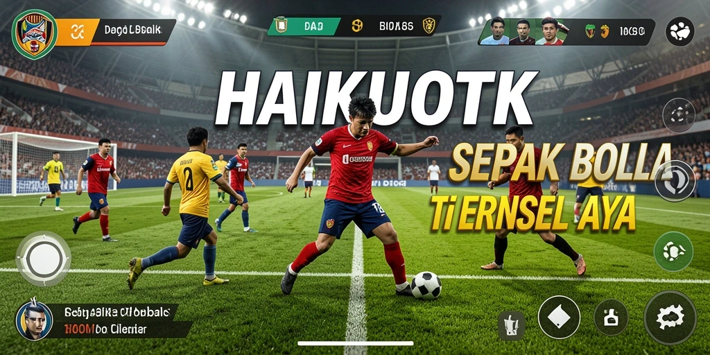 Gameplay menarik HAIKUOTK dengan aksi sepak bola yang seru.
