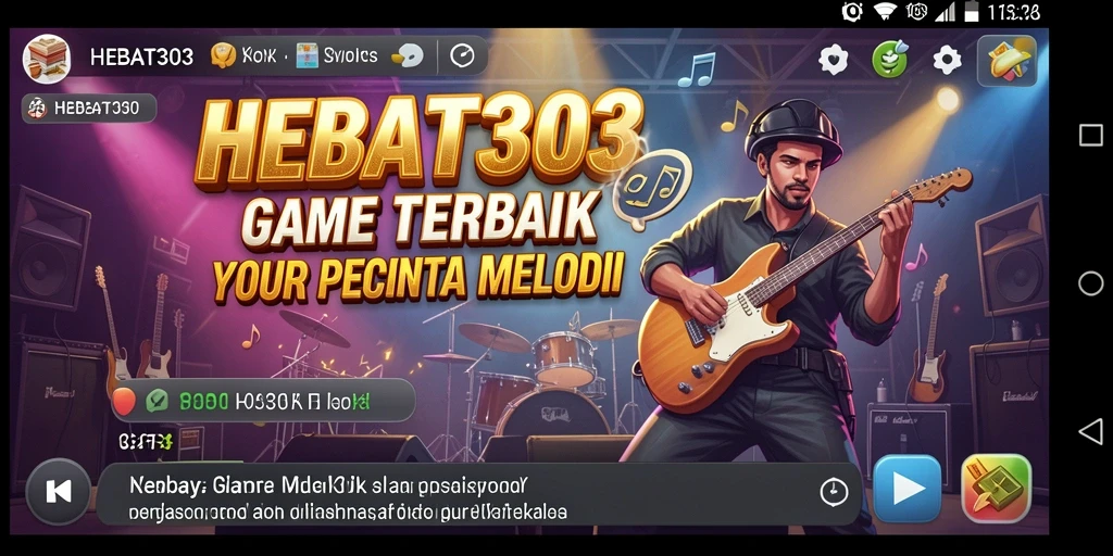 Tampilan gameplay HEBAT303 dengan berbagai pilihan lagu musik.