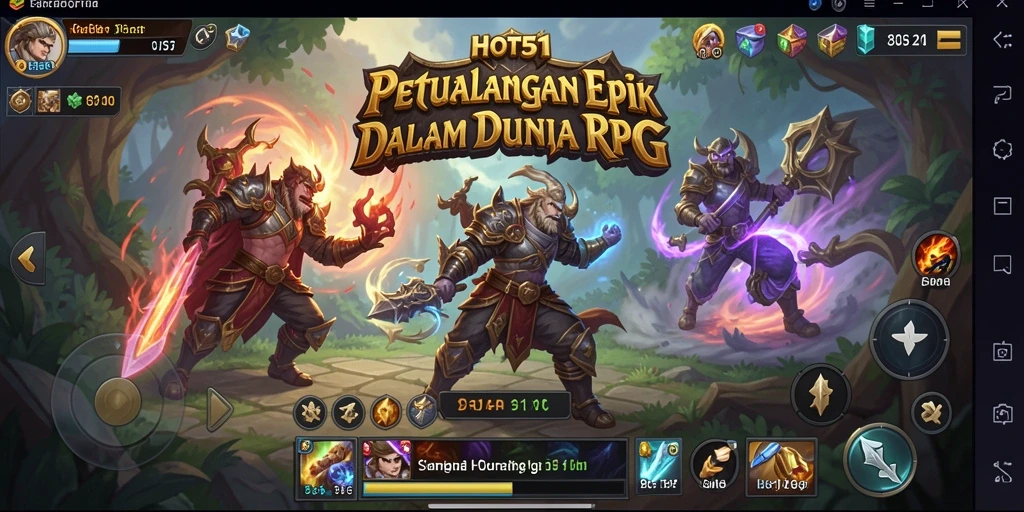 Gameplay seru di dunia RPG HOT51 dengan berbagai pertarungan dan eksplorasi.