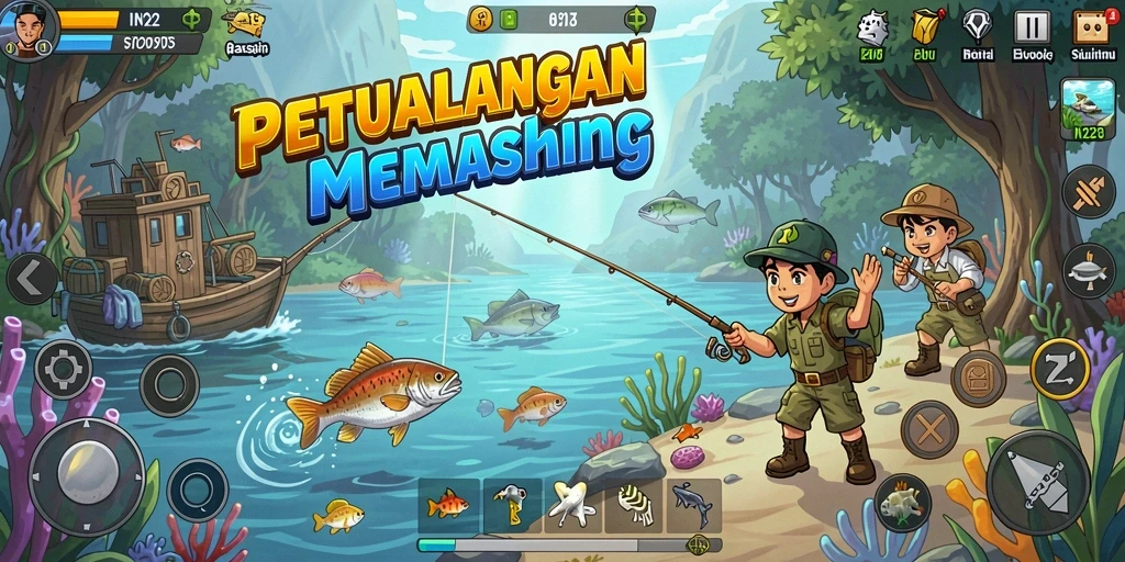Gameplay menarik dari IN22 dengan berbagai jenis ikan.