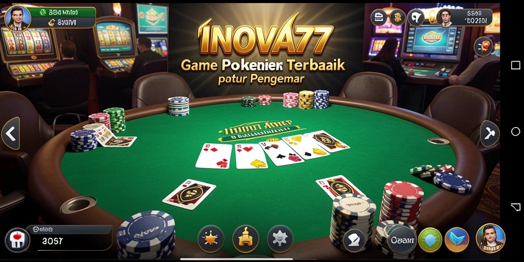 Tampilan gameplay poker yang seru di INOVA77.