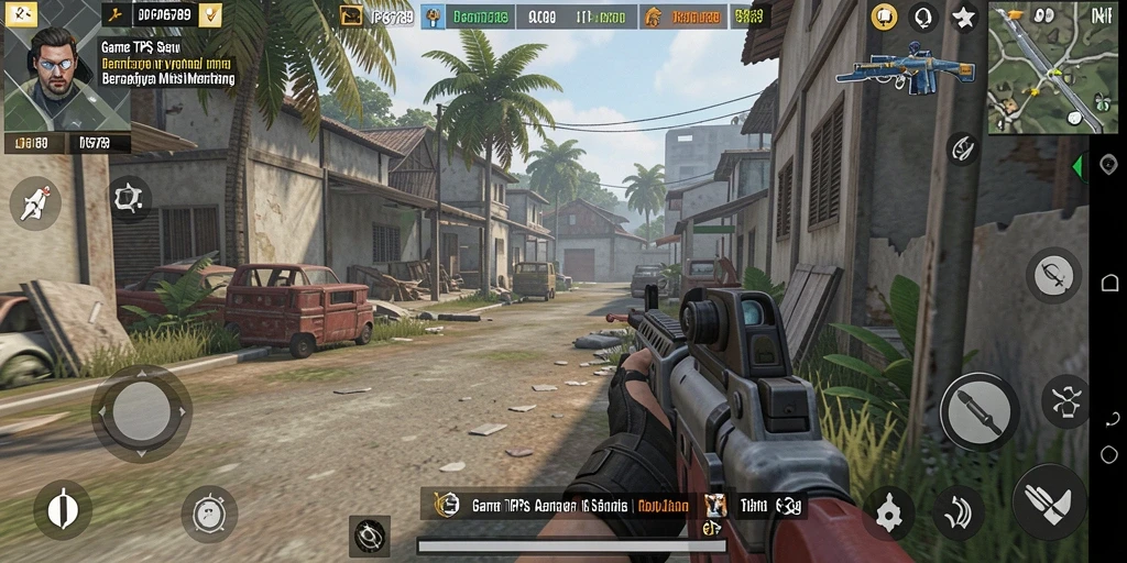 Tampilan gameplay seru dari JP6789 dalam pertempuran TPS.