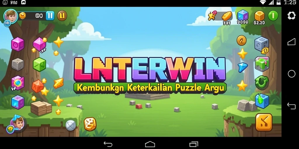 Tampilan gameplay LNTERWIN menampilkan puzzle menarik dan tantangan seru.