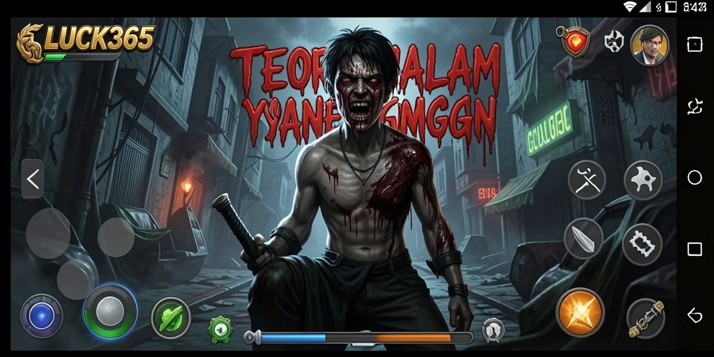 Screenshot gameplay LUCK365 menampilkan suasana Horror yang menegangkan.