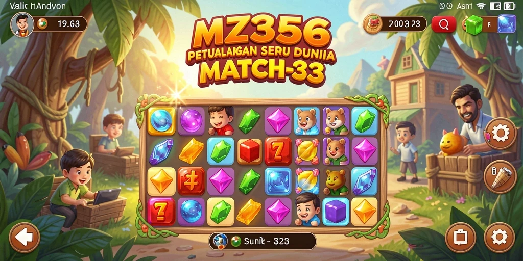 Tangkapan layar menunjukkan gameplay seru MZ356 dengan kombinasi warna yang menarik.