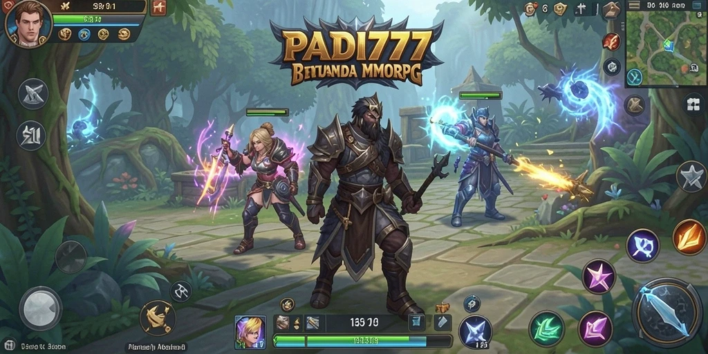 Tampilan gameplay PADI777 yang menampilkan pertempuran epik dan eksplorasi dunia.