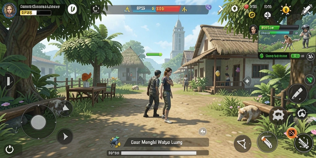 Tampilan gameplay RP55 yang seru dan menghibur para pemain Casual.