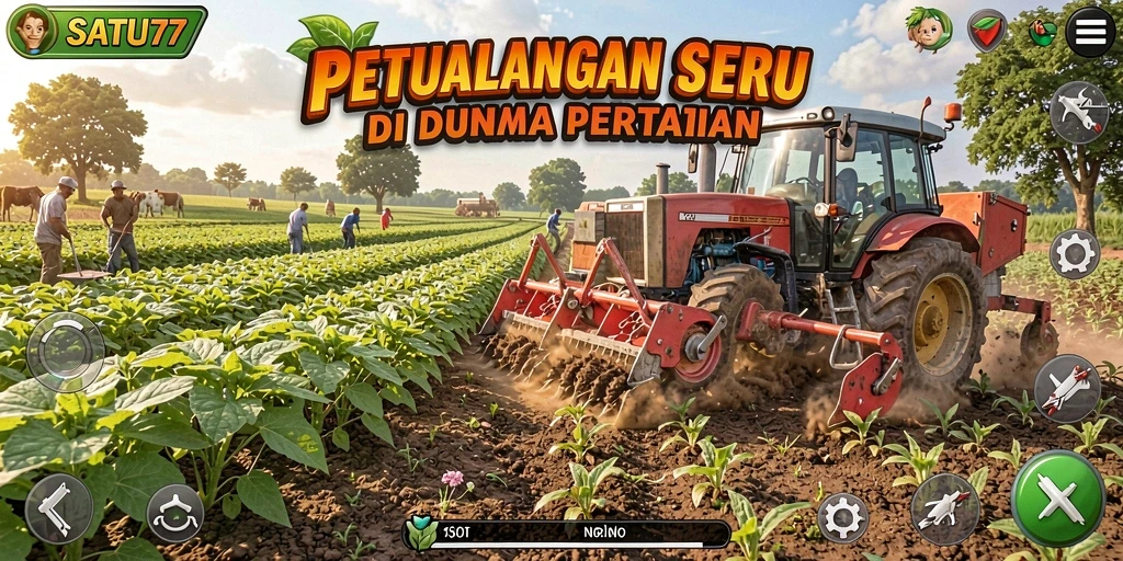 Tampilan gameplay menarik dari SATU77 yang menggambarkan aktivitas pertanian.