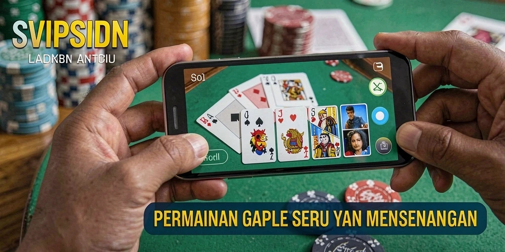 Screenshot gameplay SVIPSIDN yang menunjukkan momen seru bermain Gaple.