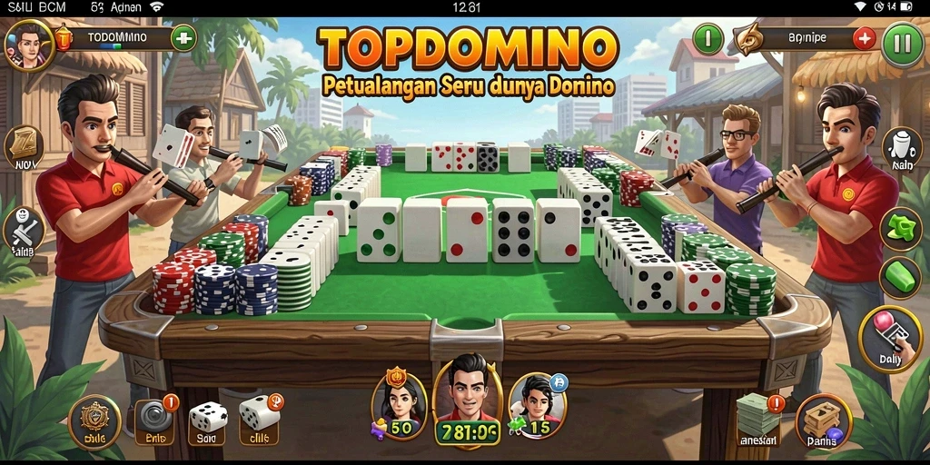 Gameplay seru dari TOPDOMINO dengan tantangan domino yang menarik.