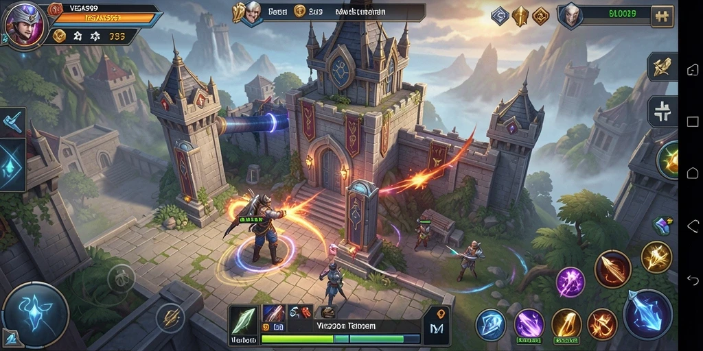 Tampilan gameplay menegangkan di Tower Defense VEGAS969.