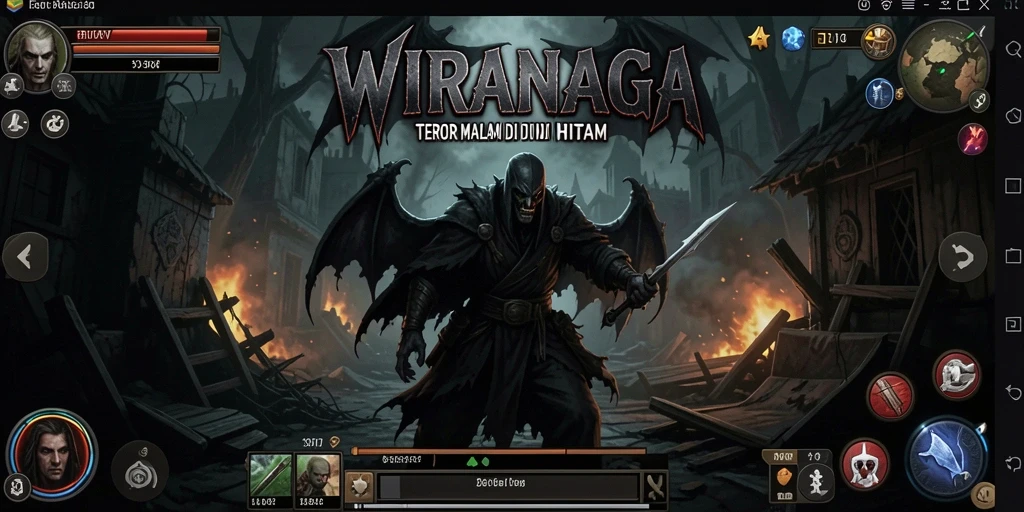 Tangkapan layar gameplay <strong>WIRANAGA</strong> menampilkan momen-momen menakutkan yang mendebarkan.
