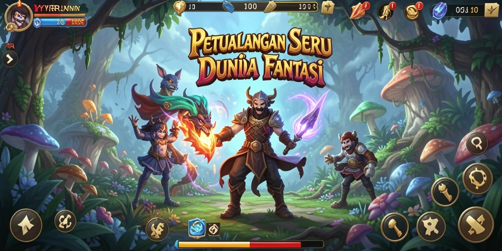 Screenshot YYRR menampilkan aksi seru dalam dunia petualangan.